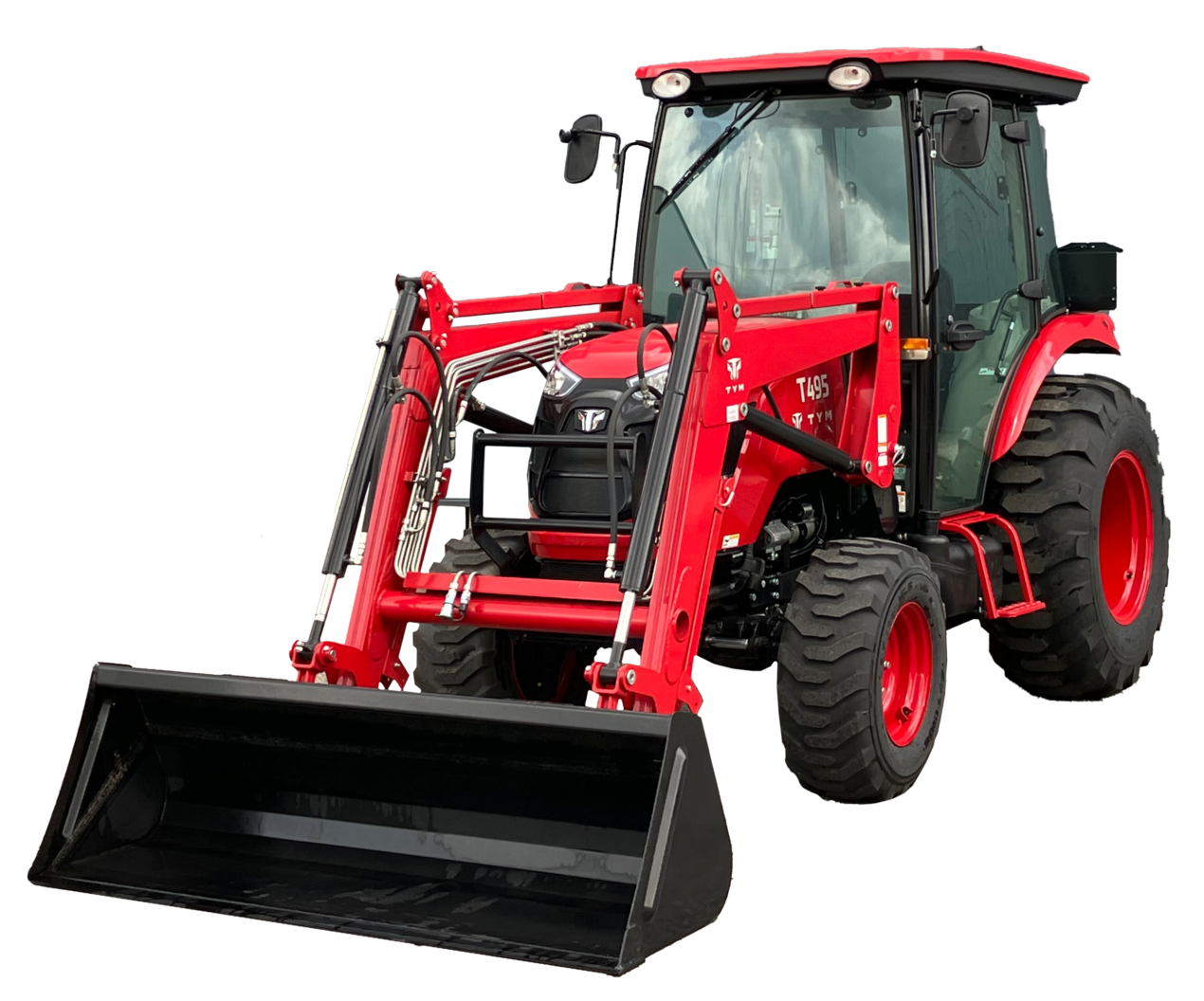 TYM Traktor T 495 mit klimatisierter Komfortkabine und Frontlader TX 57 SL-E